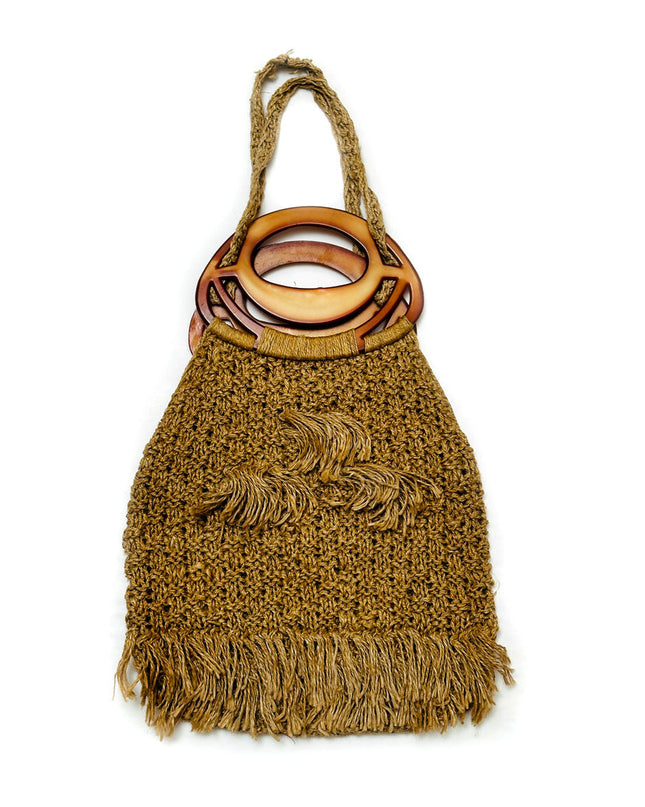 Vintage Knitted Hemp Bag - Perfect for Gift Giving