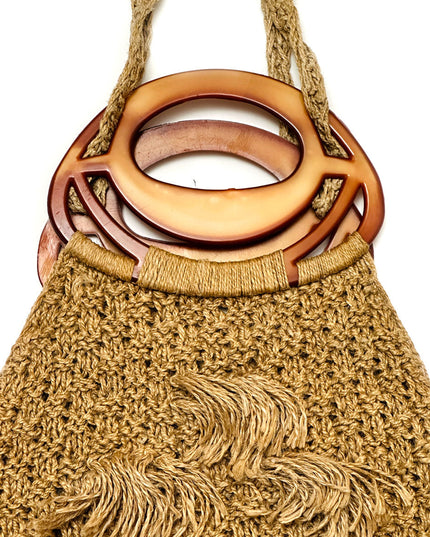 Vintage Knitted Hemp Bag - Perfect for Gift Giving