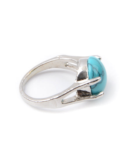 Blue Circle Boho Ring