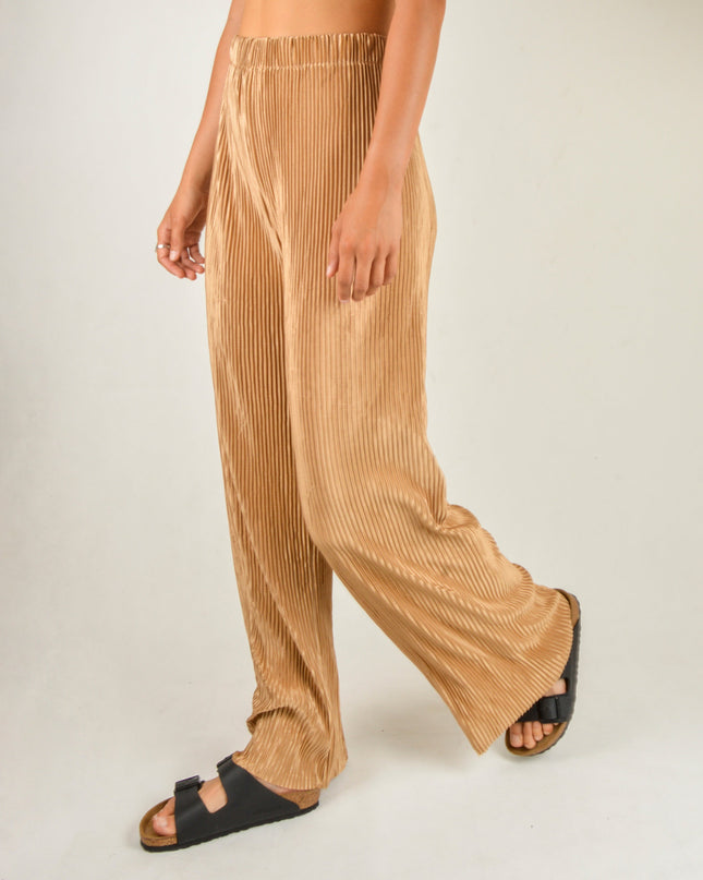 Beige Crepe Pants