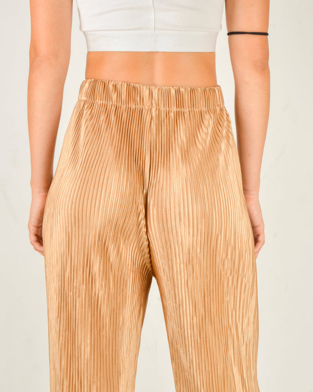Beige Crepe Pants