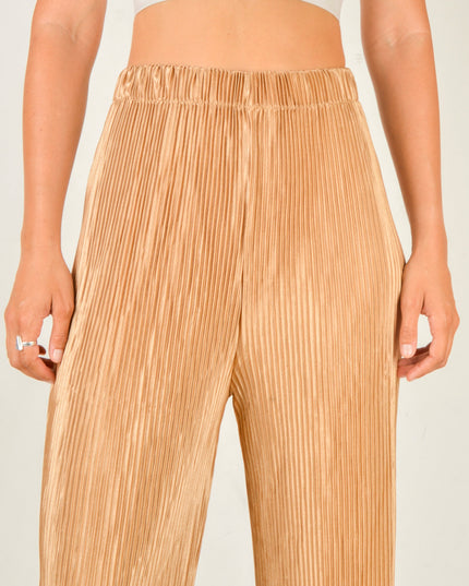 Beige Crepe Pants
