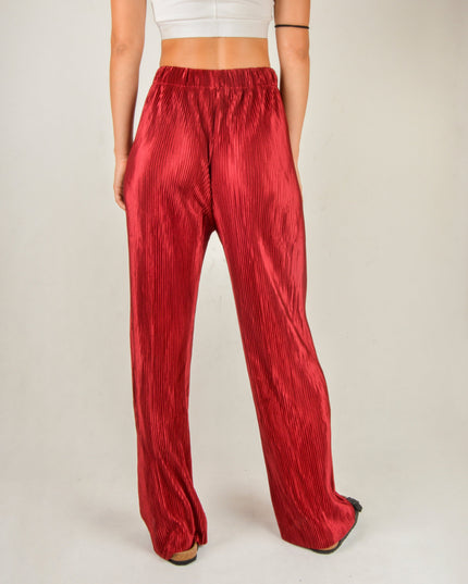 Burgundy Crepe Pants