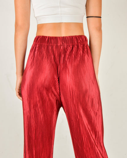 Burgundy Crepe Pants