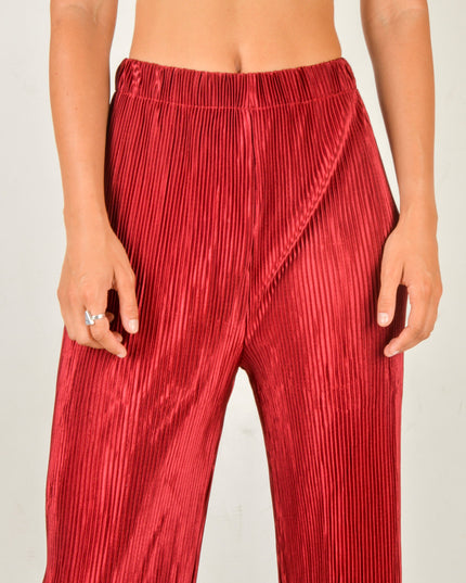 Burgundy Crepe Pants