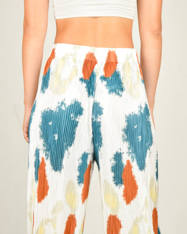 Crepe Pants - Speckled White | Soft Loungewear Choice