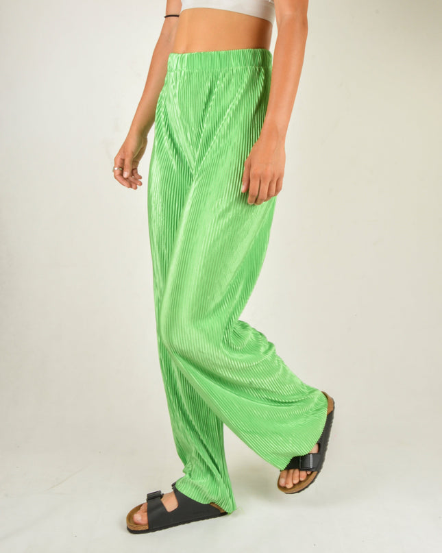 Green Crepe Pants