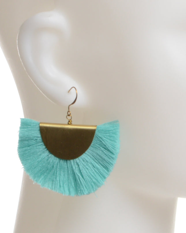 Turquoise Fan Earrings for Christmas