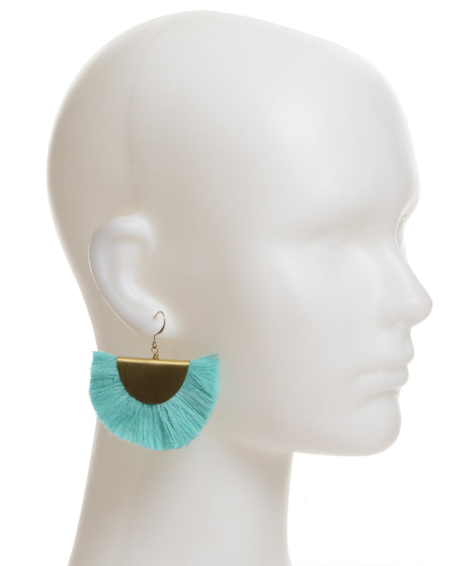 Turquoise Fan Earrings for Christmas