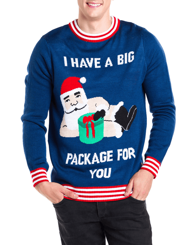 Men's Big Package Ugly Christmas Sweater