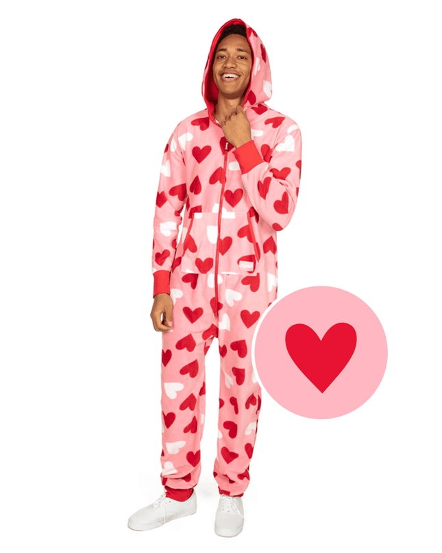 Men's Full Hearts Jumpsuit