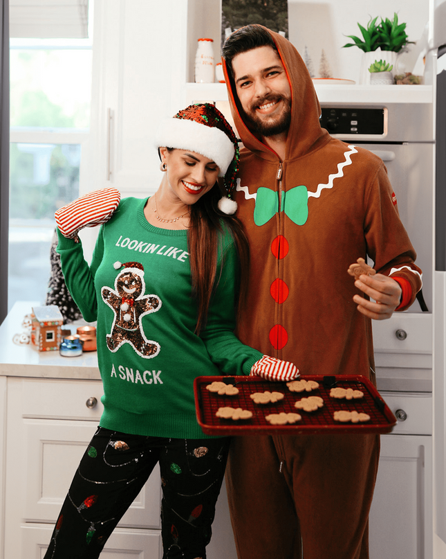 Men's Gingerbread Man Jumpsuit