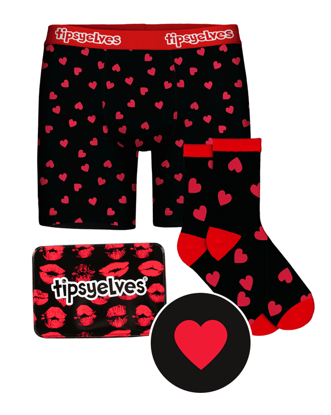 Men's Hearts on Fire Boxers & Socks Gift Set