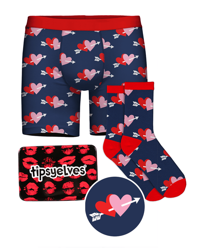 Men's Lovestruck Boxers & Socks Gift Set