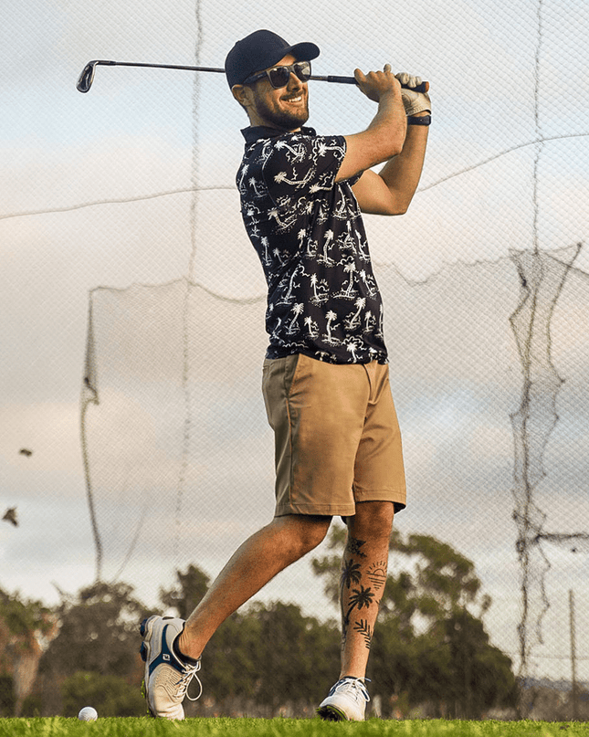 Men's Monochrome Moonlight Disc Golf Polo