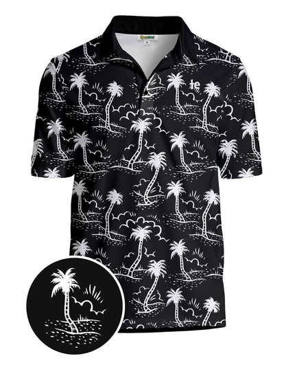 Men's Monochrome Moonlight Disc Golf Polo