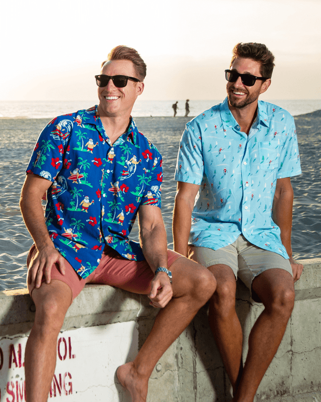 Men's Surf's Up Santa Hawaiian Shirt