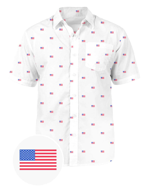 Men's USA Grand Ol' Flag Button Down Shirt