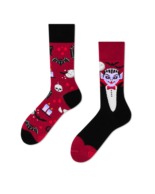 Many Mornings Zokni - Bloody Drakula Halloween Fun Socks for All