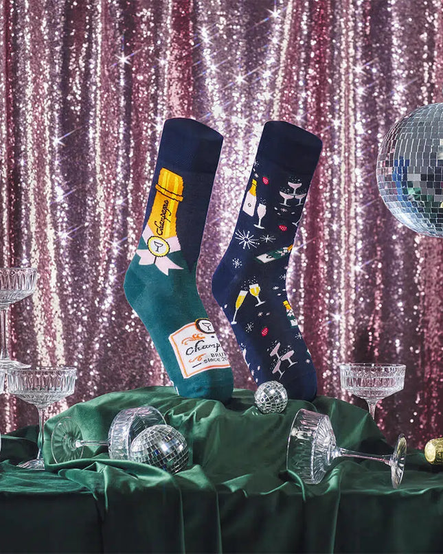 Champagne Shower Fun Socks by Many Mornings