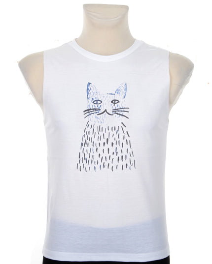 Unisex Cat Graphic Tank Top