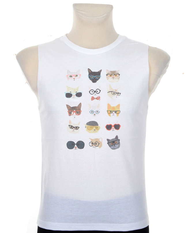 Unisex Cats Design Tank Top