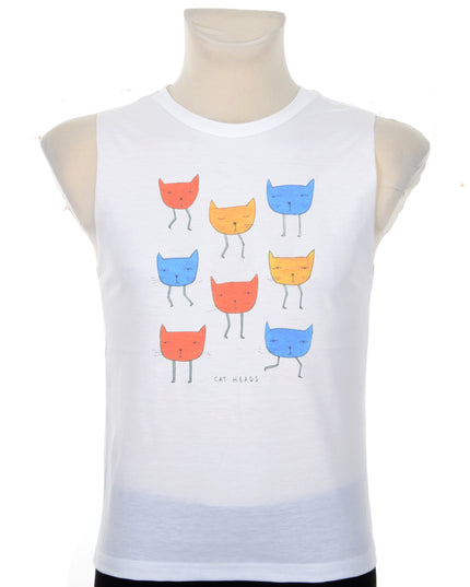 Unisex Cats Design Tank Top