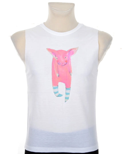 Unisex Pig Graphic Tank Top