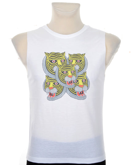 Unisex Tigers Print Tank Top