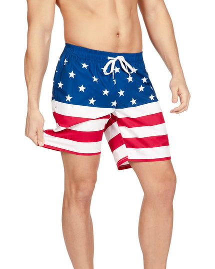 American Flag Stretch Swim Trunks - 7.5" Inseam