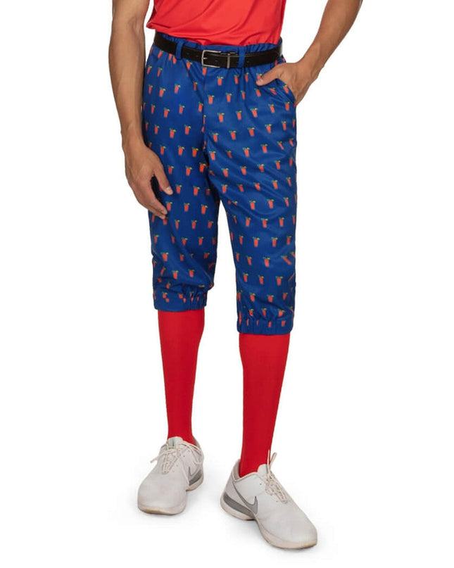 Men's Bloody Mary Golf Knickers with Red Golf Socks