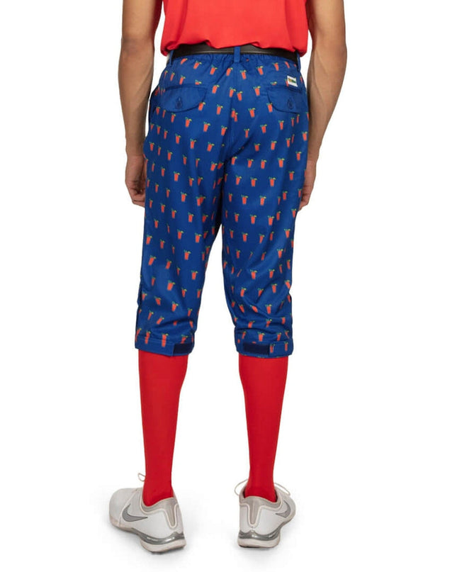 Men's Bloody Mary Golf Knickers with Red Golf Socks