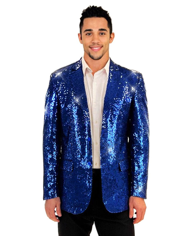 Men's Blue Sequin All Over Blazer