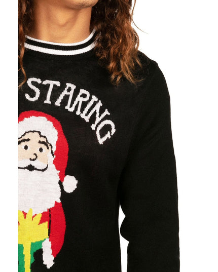 Men's Stop Staring Ugly Christmas Sweater
