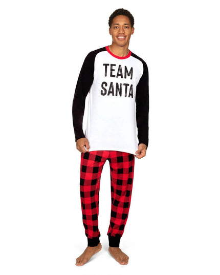 Men's Team Santa Crew Neck Pajama Set