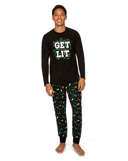 Men's Get Lit Crew Neck Pajama Set