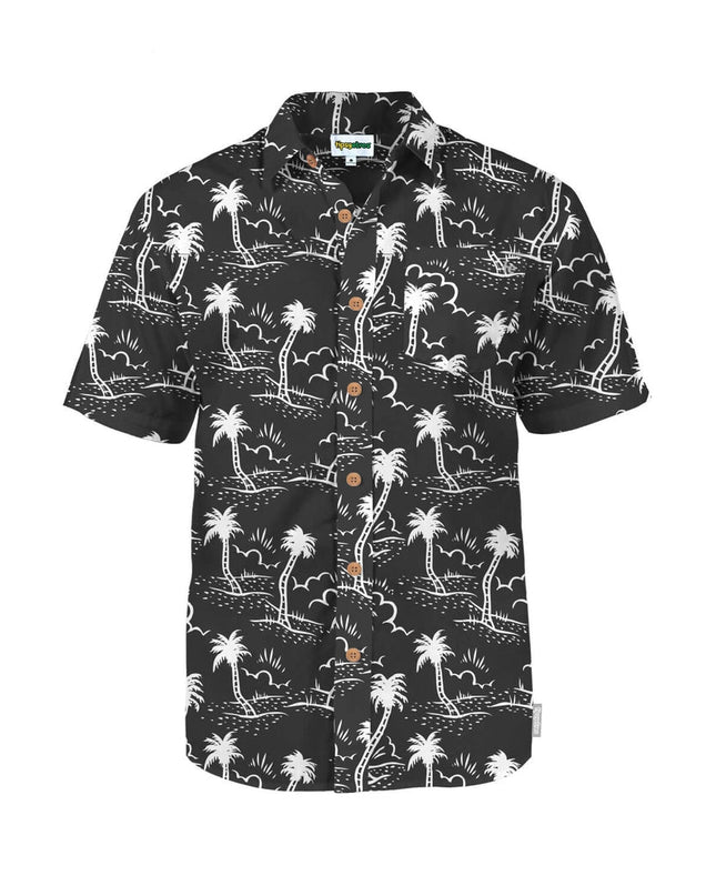 Men's Monochrome Moonlight Hawaiian Shirt