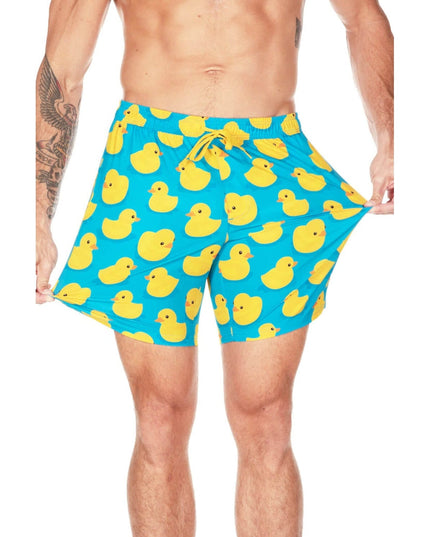 Rubber Ducky Stretch Swim Trunks - 7.5" Inseam