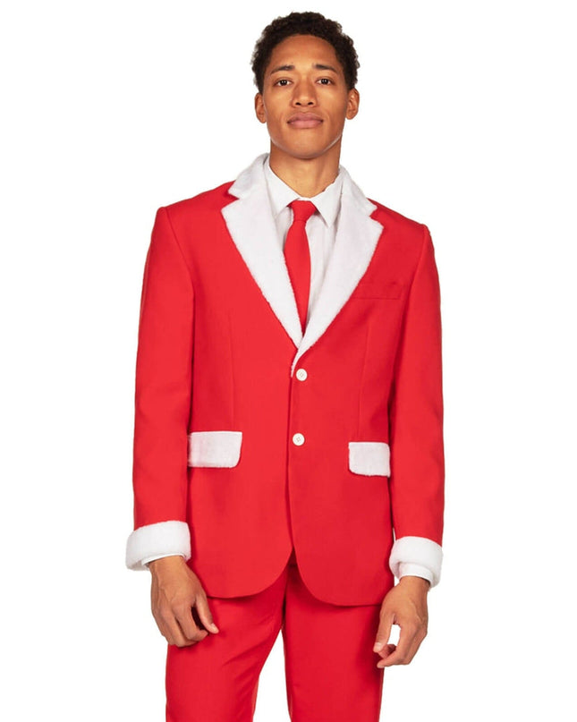 Men's Furry Santa Blazer with Tie