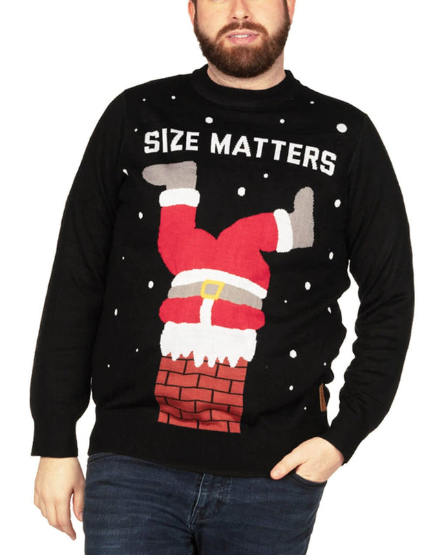 Men's Size Matters Big and Tall Ugly Christmas Sweater