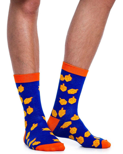 Men's Jewish Dreidel Socks (Fits Sizes 8-11M)