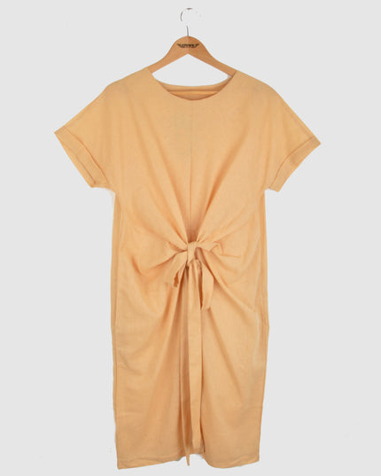 Canvas Summer Dress - Beige