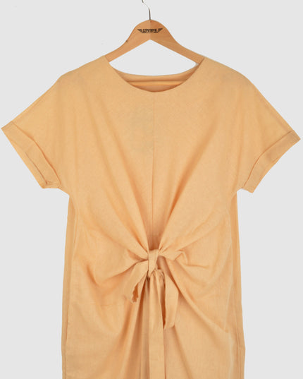 Canvas Summer Dress - Beige