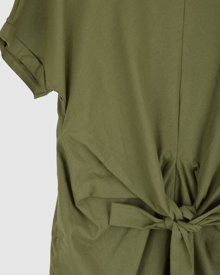 Canvas Summer Dress - Khaki