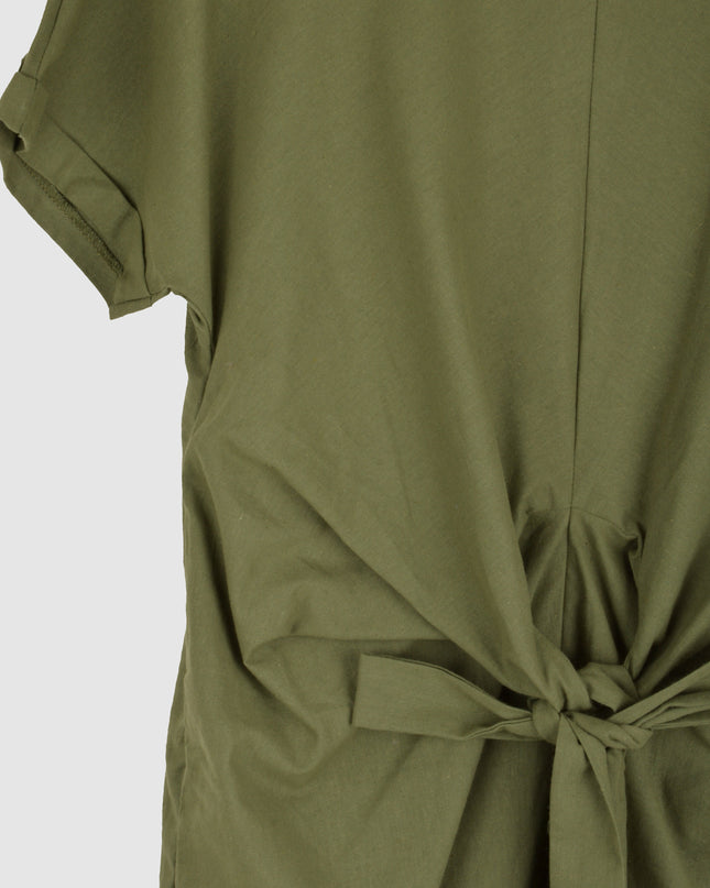 Canvas Summer Dress - Khaki