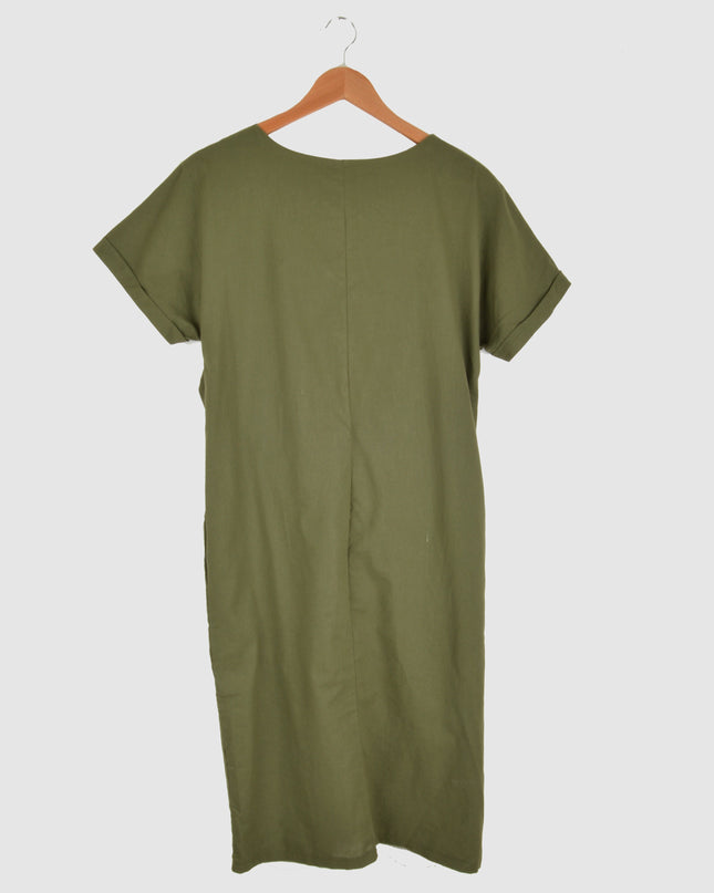 Canvas Summer Dress - Khaki
