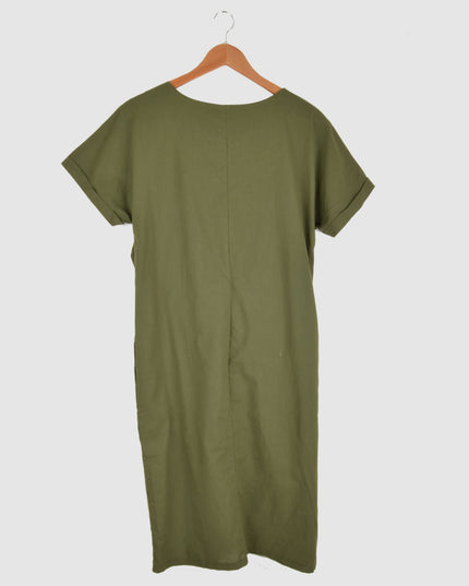 Khaki Canvas Summer Dress