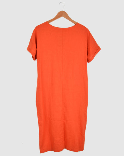 Canvas Summer Dress - Orange