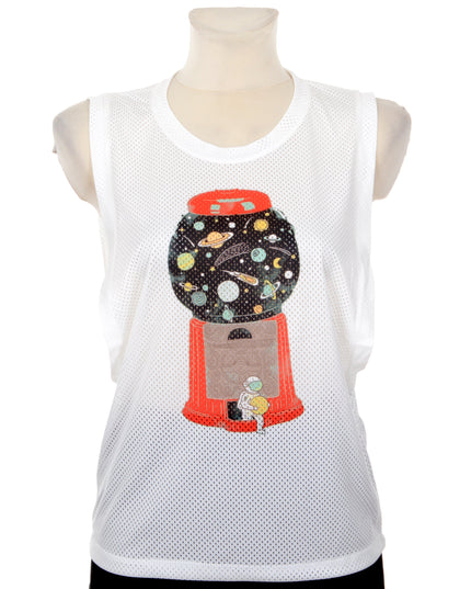 Galaxy Print Sleeveless Top for Men and Women