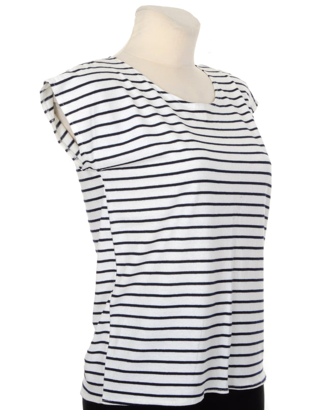 Women's Tee - White Striped Design